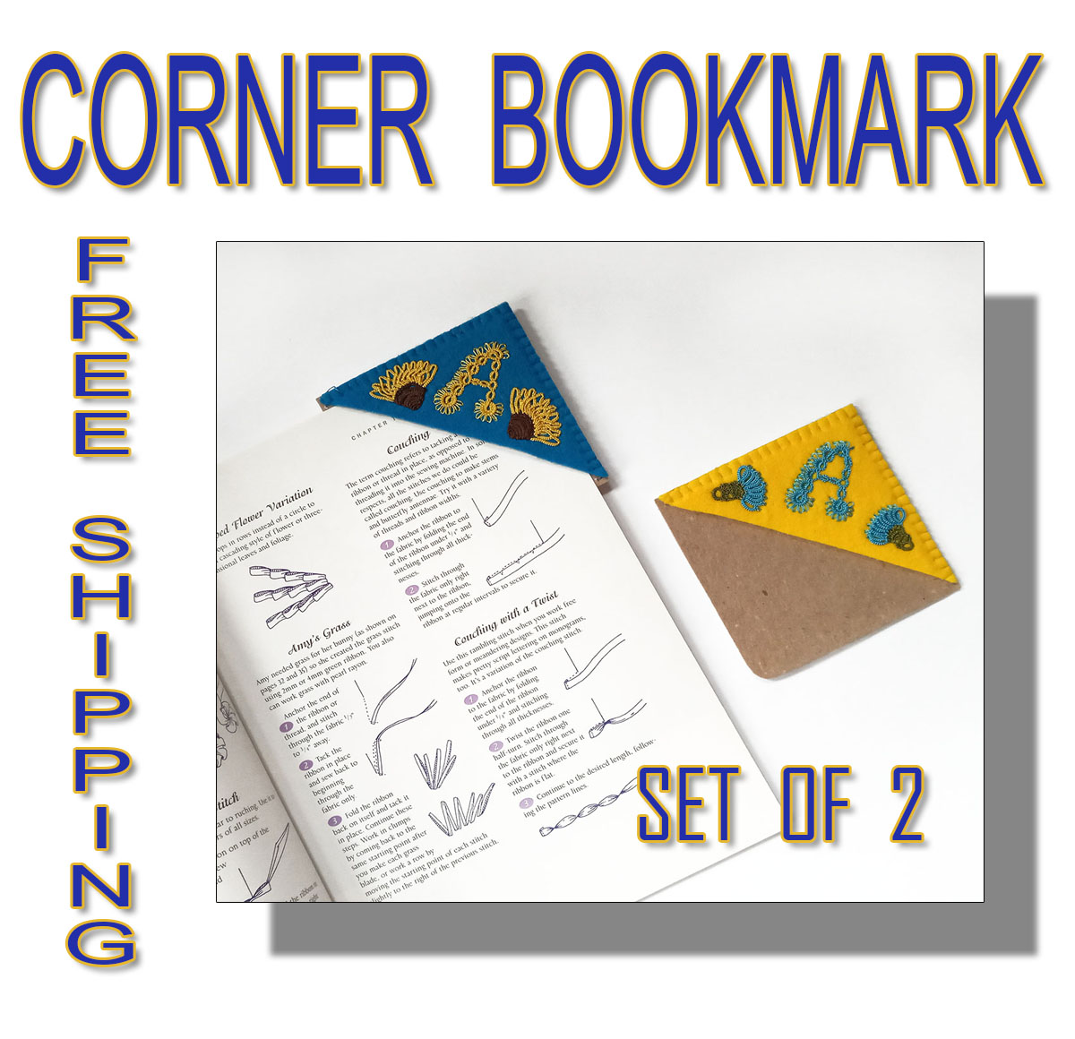 Personalized Corner Bookmarks FairyLace made in Ukraine