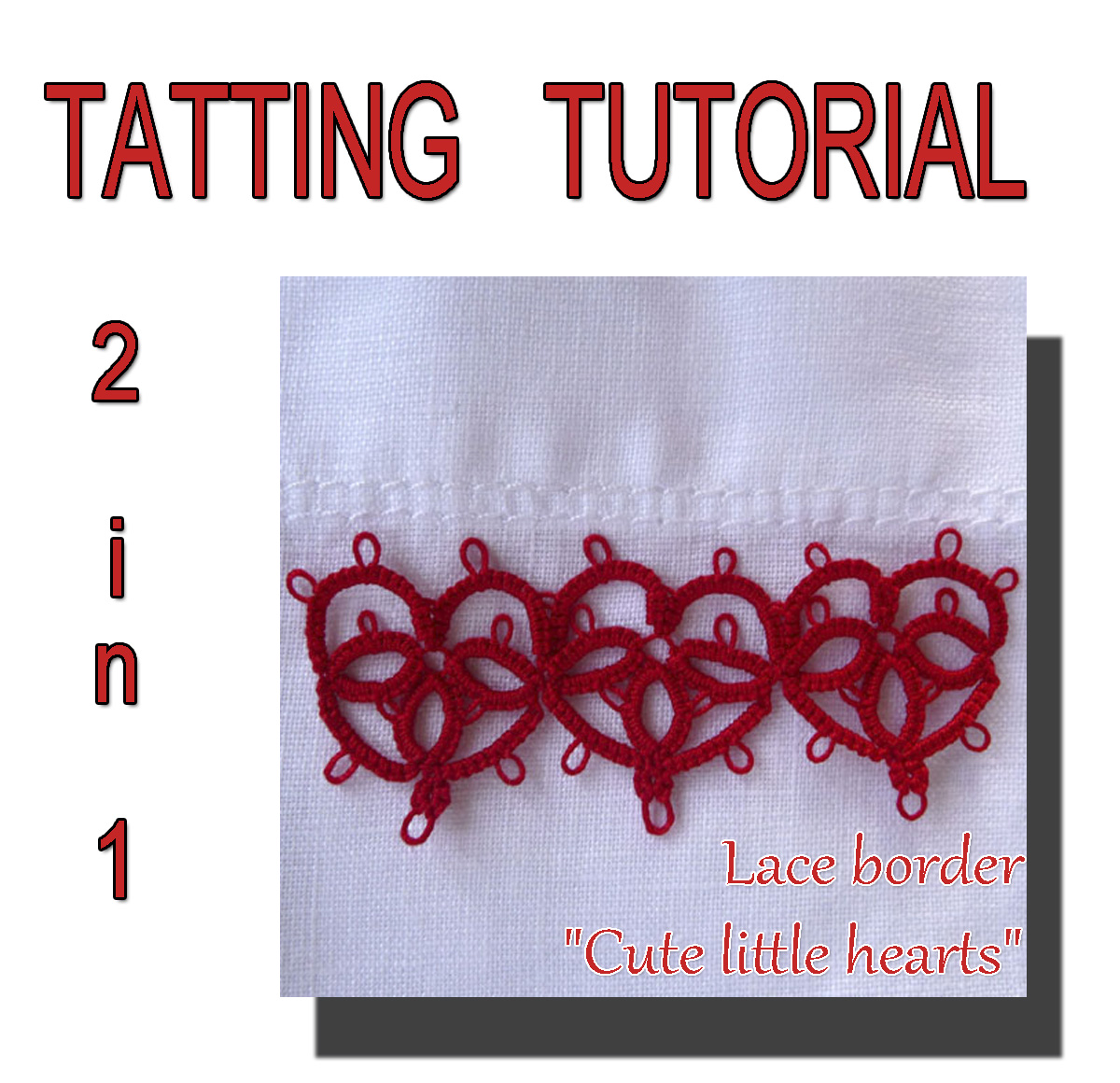 Lace border hearts pattern