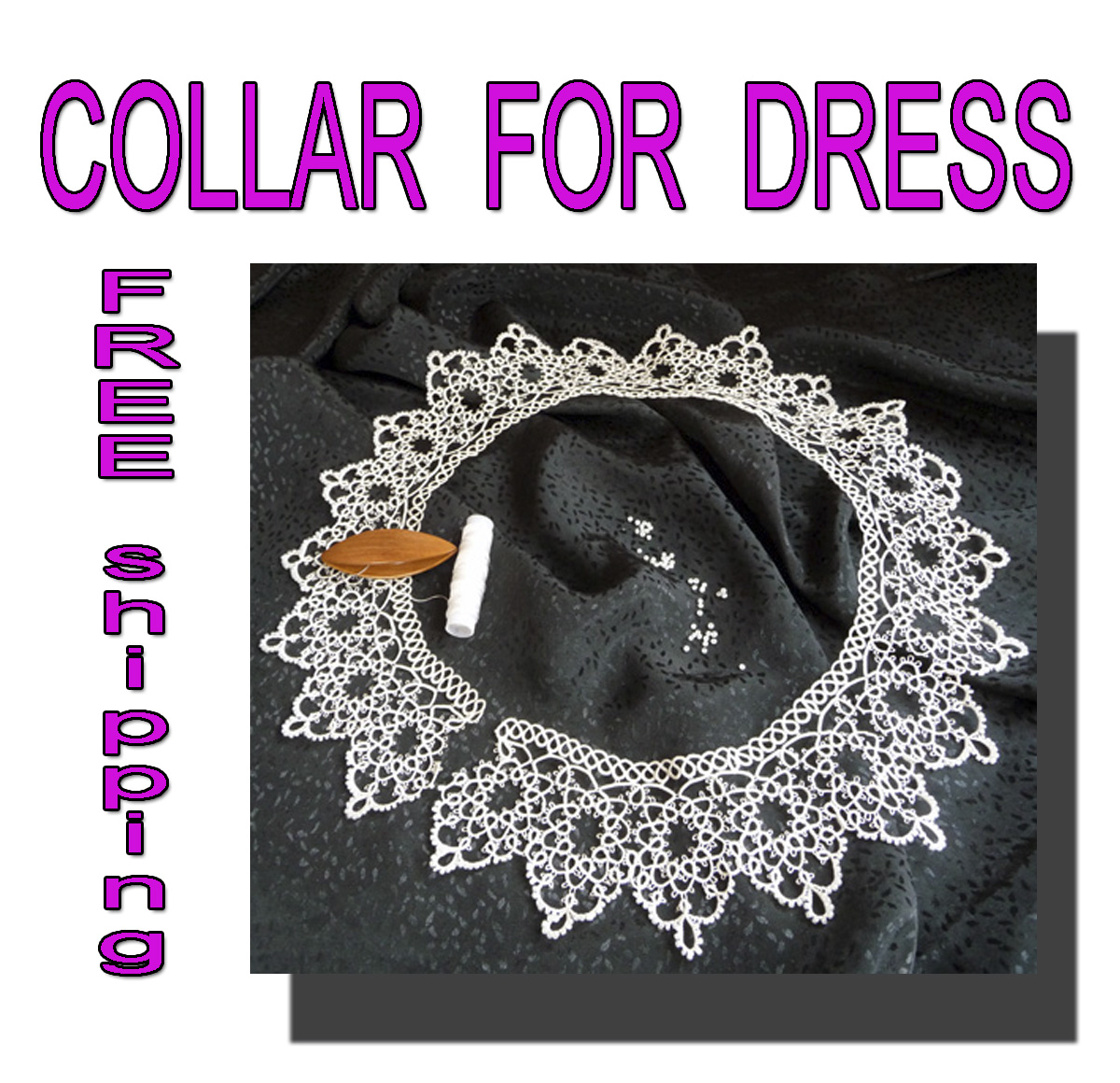 Ivory tatting collar