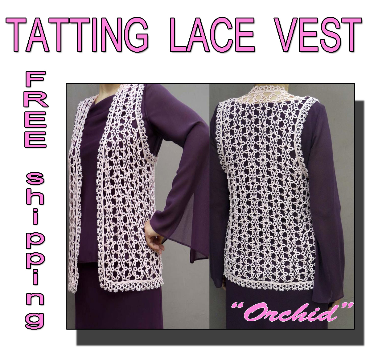 Lace vest Orchid