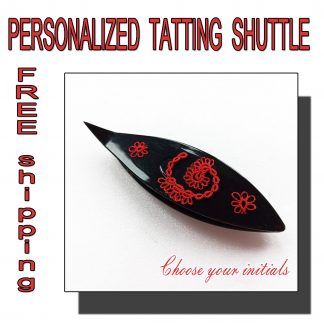 Personalized tatting shuttle black
