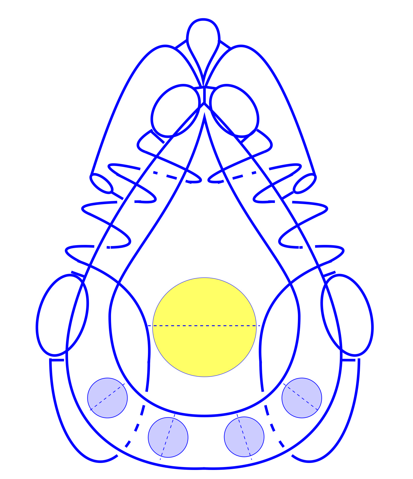 Soft lilac graphic scheme of Alba tatting lace earrings on a white background, symbolizing creativity and positive karma #FairyLacefromElena