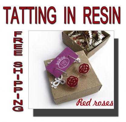 Transparent earrings Red Roses