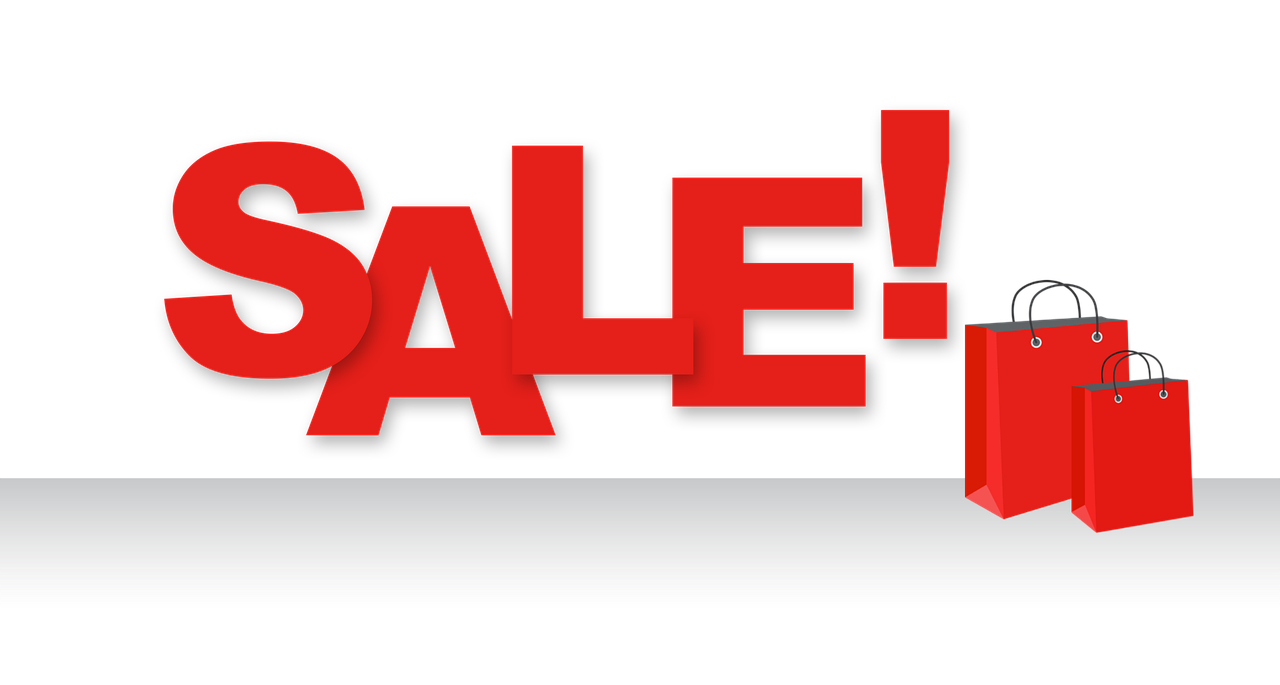 Red SALE sign symbolizing Black Friday weeksale and website hosting failure, connected to idiom carry the can, by #FairyLacefromElena