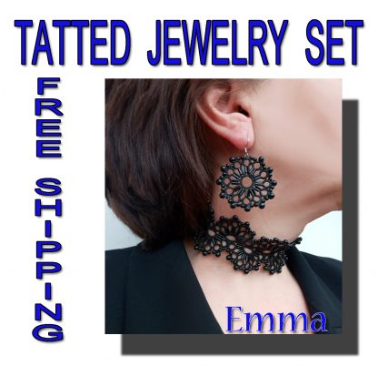 Black jewelry set Emma
