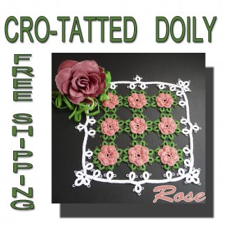 Cro-tatted Rose doily