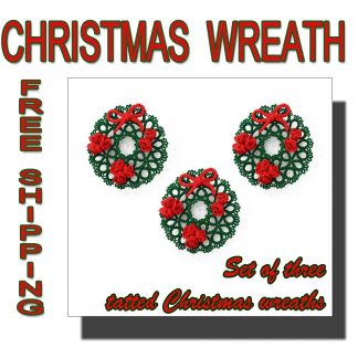 Set of three Christmas wreaths