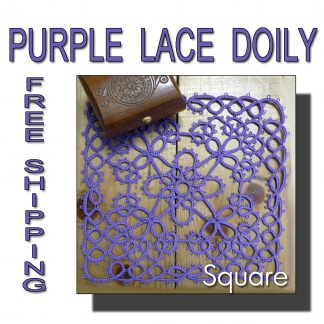 Purple  doily Square