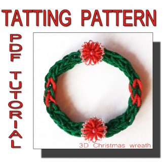 3D Christmas wreath pattern
