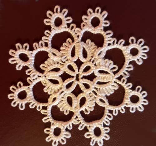 Tatting snowflake pattern — example for learning how to read tatting diagrams by FairyLacefromElena