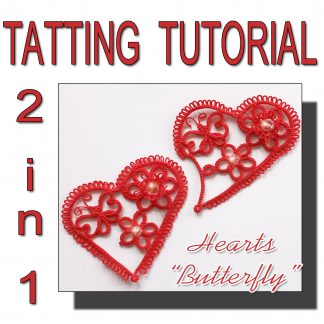 Tatting pattern Butterfly Heart