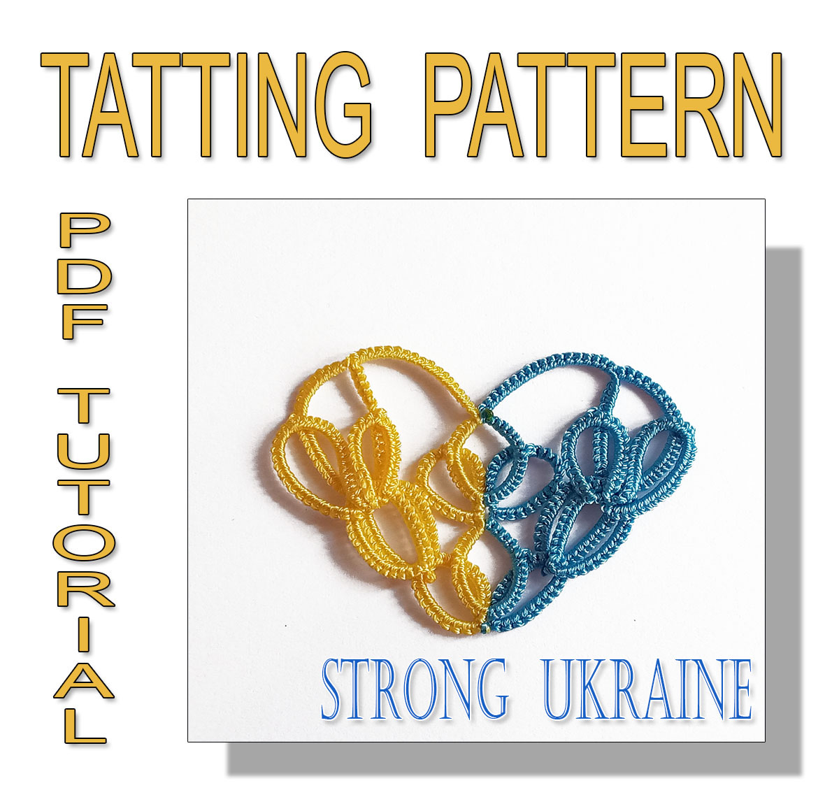 Pattern Heart Strong Ukraine