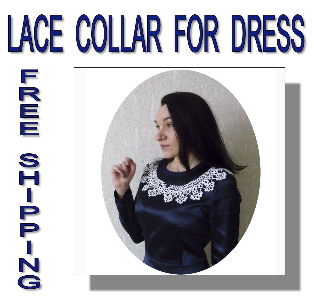 White tatting collar