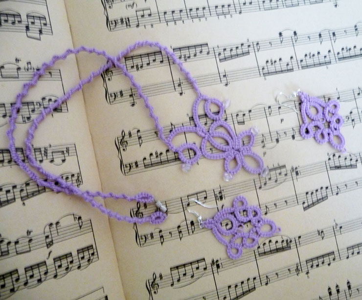 Jevelry tatting set lavender